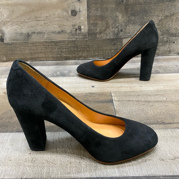 J Crew Women’s Black Suede Classic Heels Size 7 - Picture 4 of 5